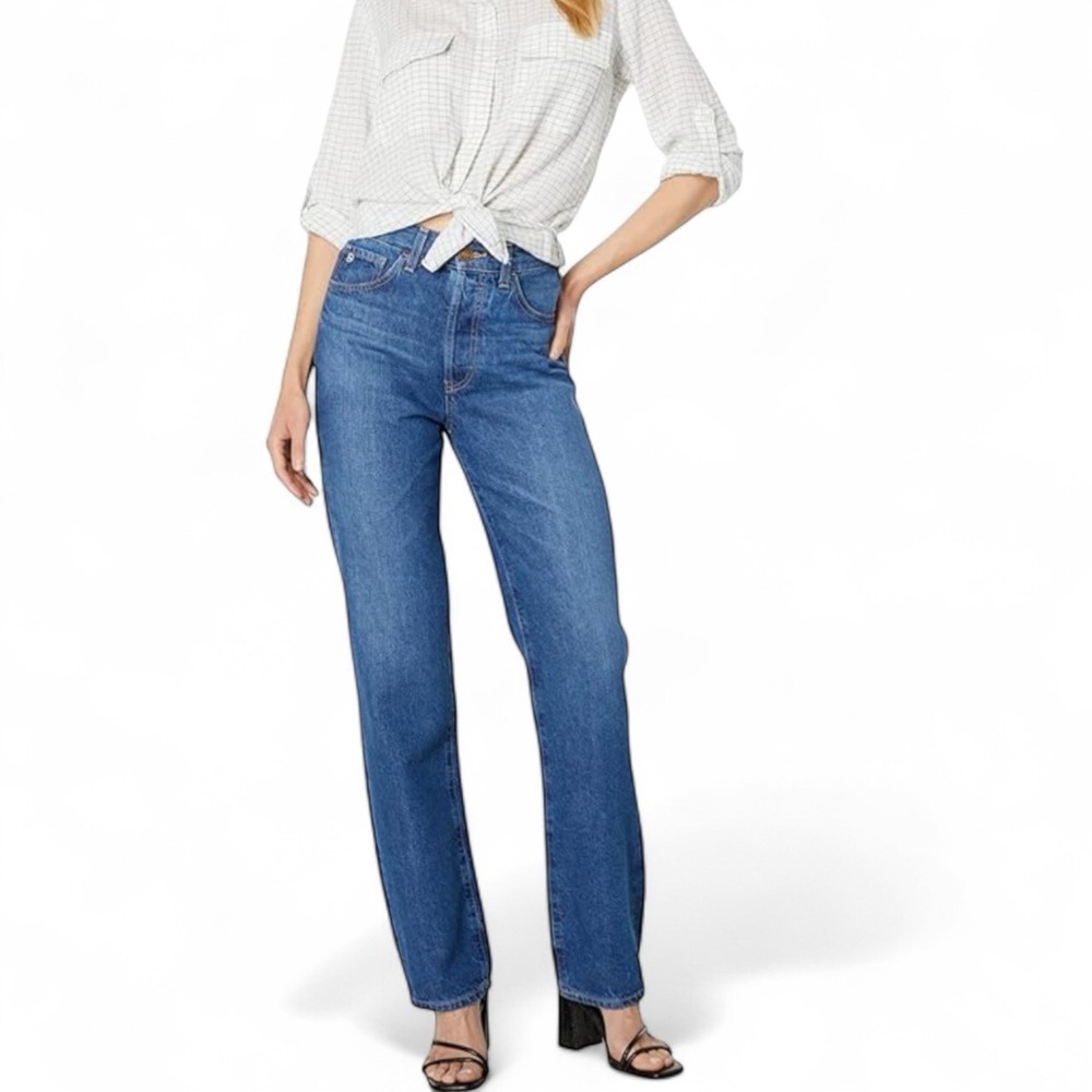 AG Adriano Goldschmied Jeans Size 26 Straight Leg Full Length Button Fly